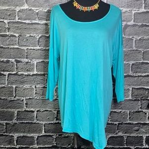 bobeau Tops - NWT Bobeau Turquoise Asymmetrical Rayon Tunic M bobeau Tops - NWT Bobeau Turquoise Asymmetrical Rayon Tunic M